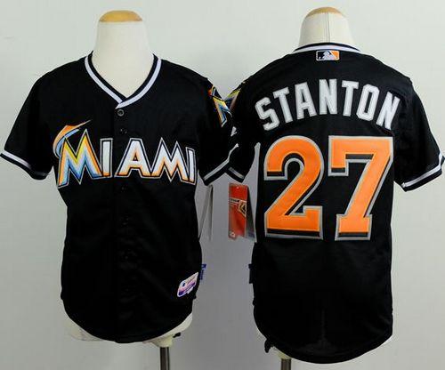 Giancarlo Stanton Miami Marlins black jersey