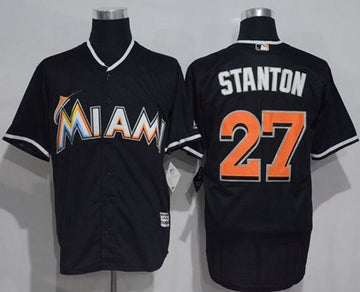 Giancarlo Stanton Miami Marlins black jersey