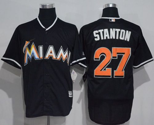 Giancarlo Stanton Miami Marlins black jersey
