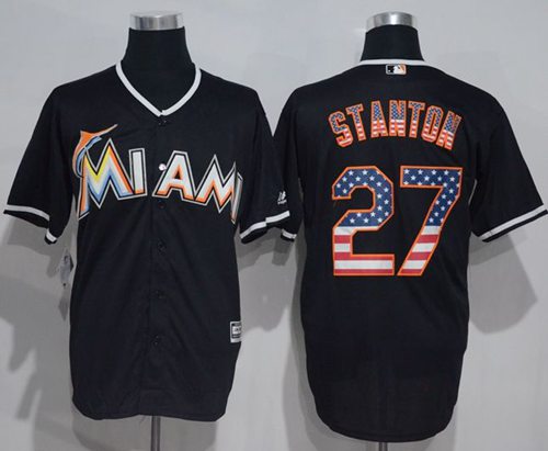 Giancarlo Stanton Miami Marlins black Fashion jersey