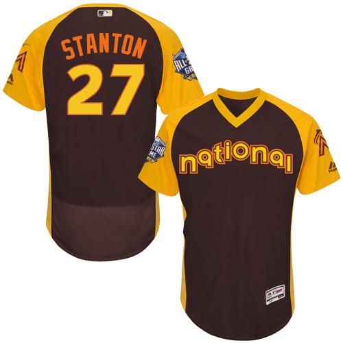 Giancarlo Stanton Miami Marlins brown All-Star jersey
