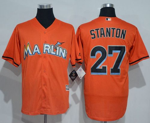Giancarlo Stanton Miami Marlins orange jersey