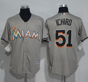 Ichiro Suzuki Miami Marlins grey jersey