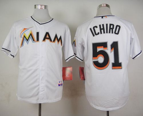 Ichiro Suzuki Miami Marlins white jersey