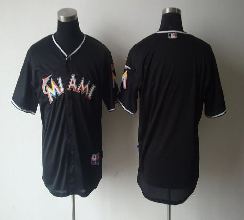 Custom Miami Marlins black Alternate jersey