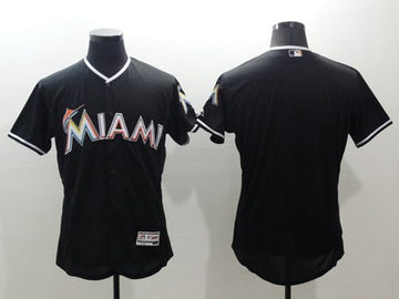 Custom Miami Marlins black Authentic jersey