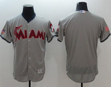 Custom Miami Marlins grey Fashion jersey