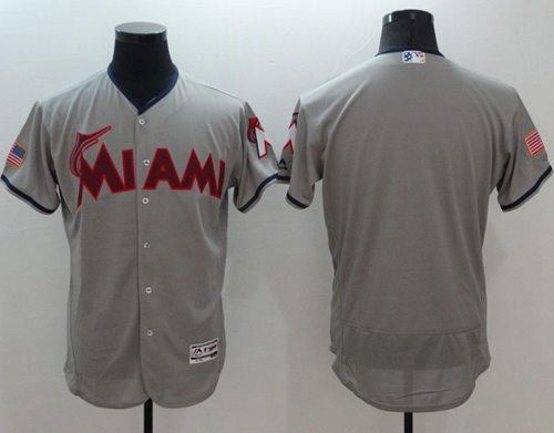 Custom Miami Marlins grey Fashion jersey