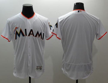 Custom Miami Marlins white Authentic jersey