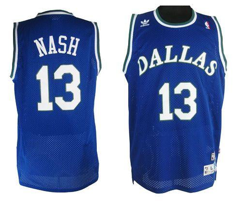 Steve Nash Dallas Mavericks blue Throwback jersey