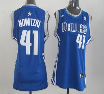 Dirk Nowitzki Dallas Mavericks blue Road jersey