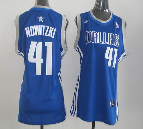 Dirk Nowitzki Dallas Mavericks blue Road jersey