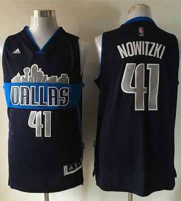 Dirk Nowitzki Dallas Mavericks navy jersey