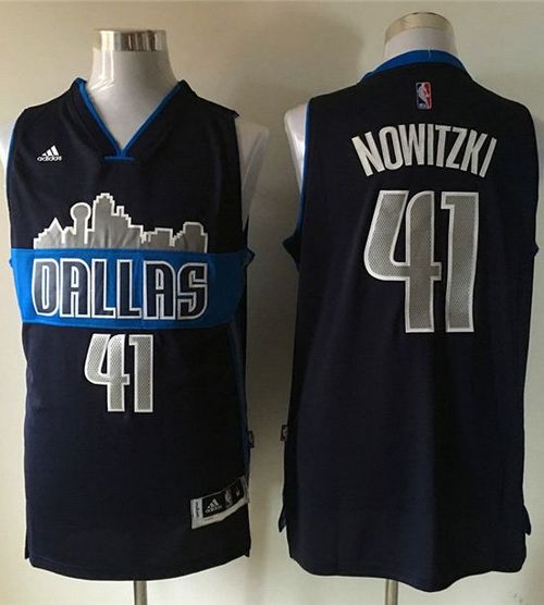 Dirk Nowitzki Dallas Mavericks navy jersey