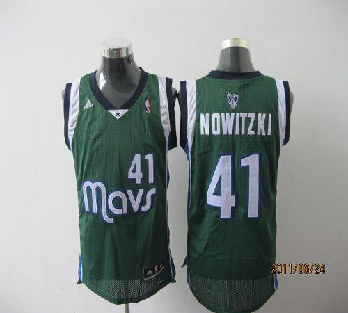 Dirk Nowitzki Revolution Dallas Mavericks green jersey