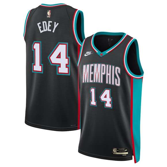 Zach Edey Memphis Grizzlies black Classic jersey