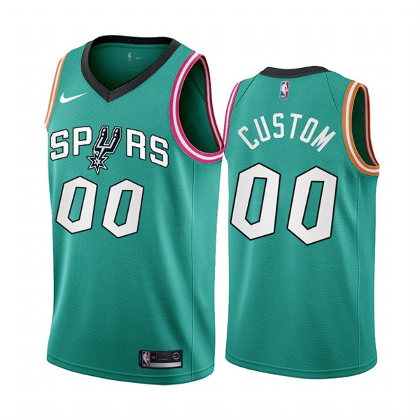 Custom San Antonio Spurs teal City Edition jersey