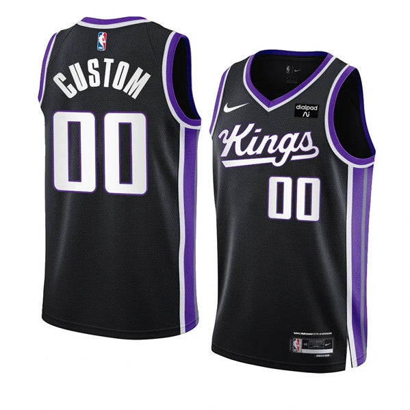 Custom Sacramento Kings black jersey