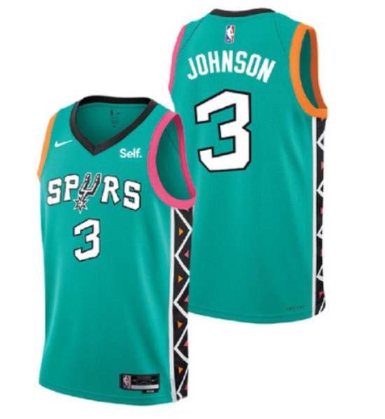Men' San Antonio Spurs San Antonio Spurs teal City Edition jersey