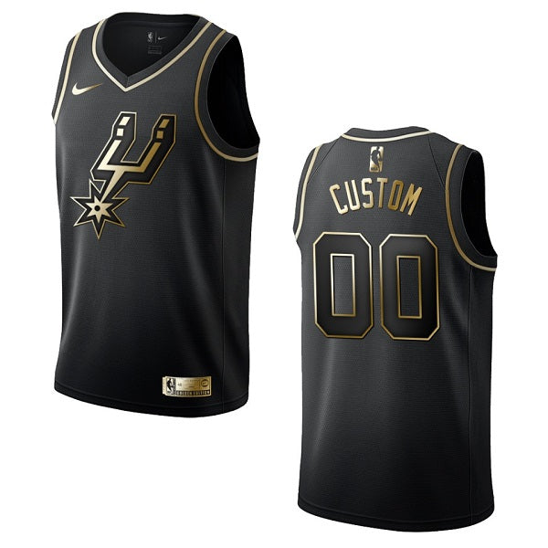 Custom San Antonio Spurs black jersey