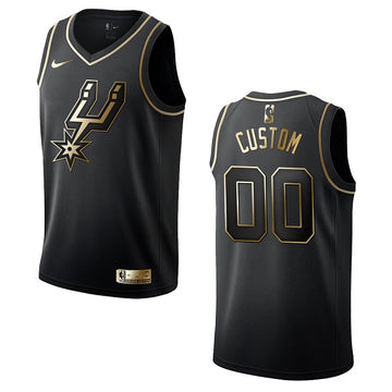 Custom San Antonio Spurs black jersey