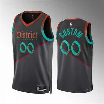 Custom Washington Wizards black City Edition jersey