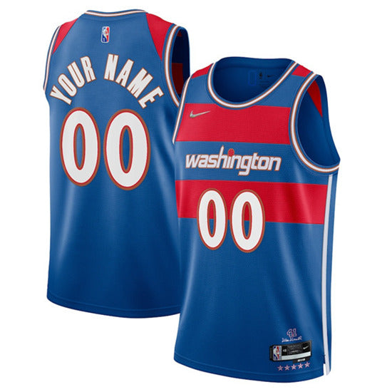Custom Washington Wizards blue jersey