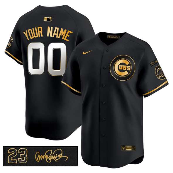 Custom Chicago Cubs black jersey