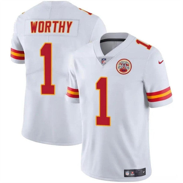 Xavier Worthy Kansas City Chiefs white jersey