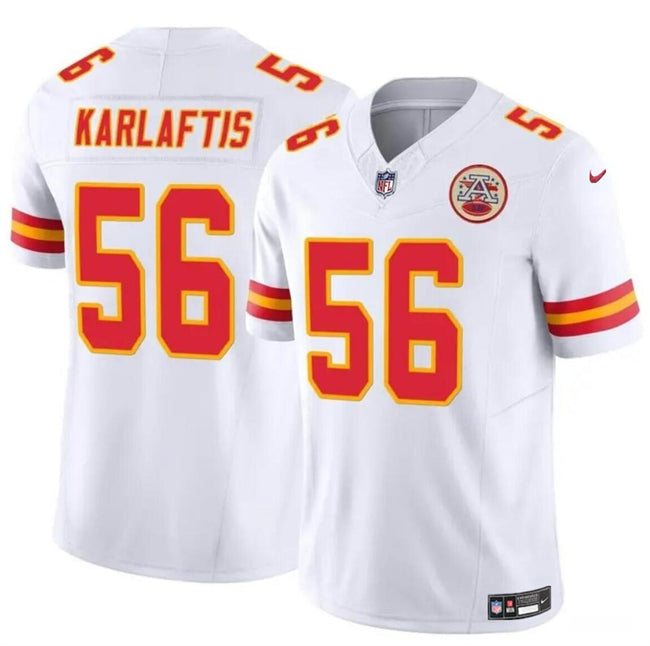 George Karlaftis Kansas City Chiefs white jersey