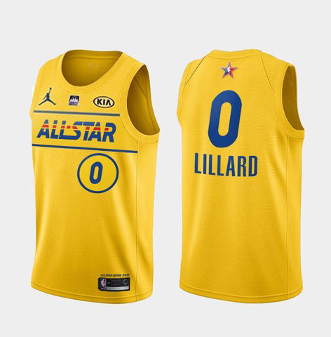 Damian Lillard NBA All-Star yellow jersey