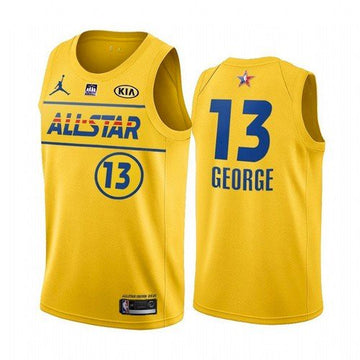 Paul George NBA All-Star yellow jersey
