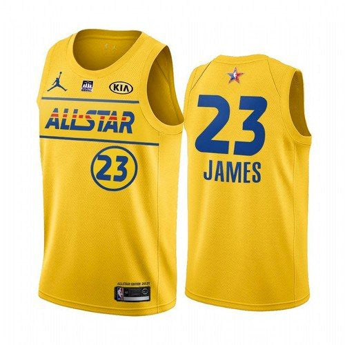 LeBron James NBA All-Star yellow jersey