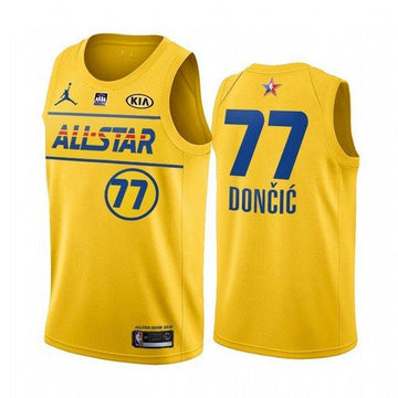 Luka Doncic NBA All-Star yellow jersey
