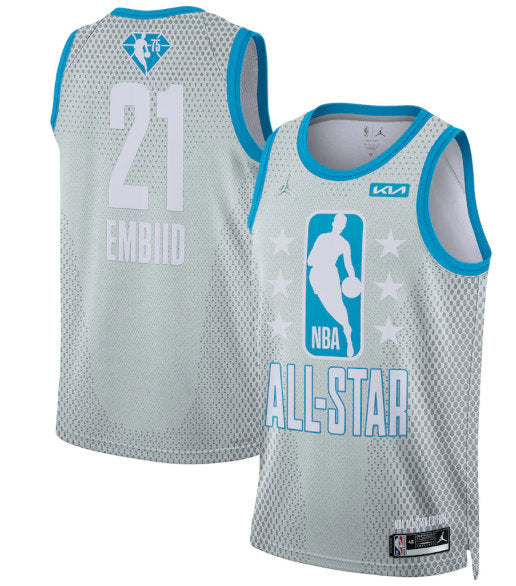 Joel Embiid NBA All-Star gray jersey