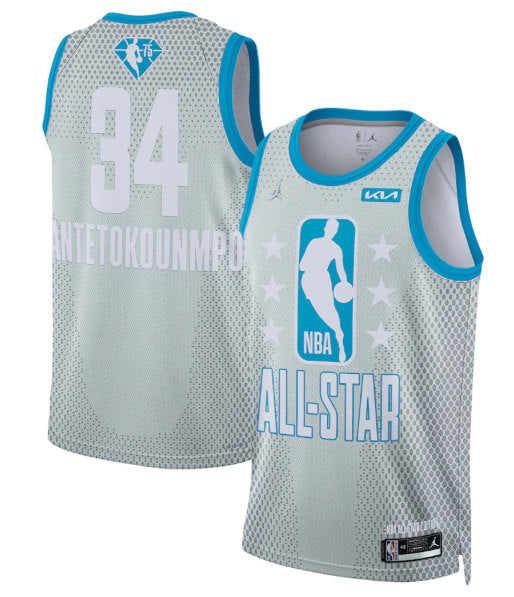 Giannis Antetokounmpo NBA All-Star gray jersey