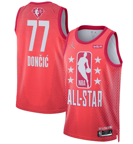Luka Doncic NBA All-Star maroon jersey