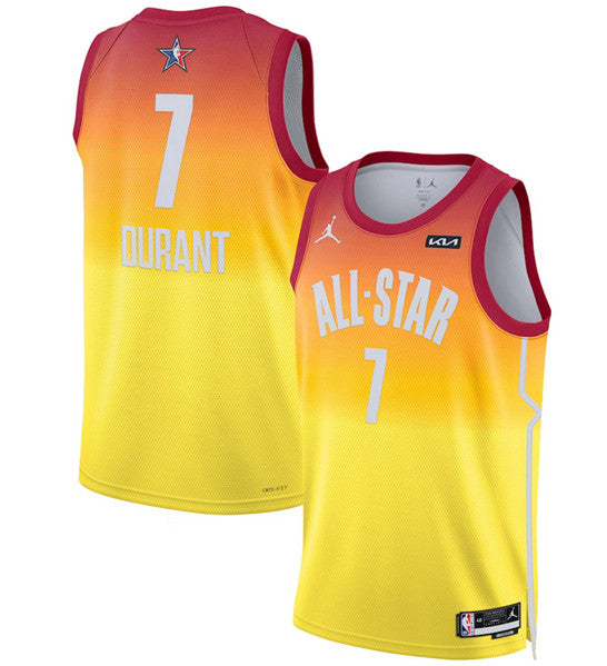 Kevin Durant NBA All-Star orange Game jersey
