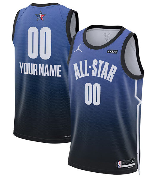 Custom NBA All-Star blue Game jersey