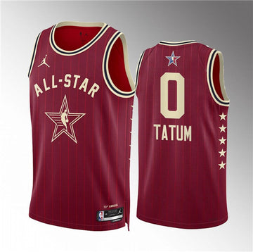 Jayson Tatum NBA All-Star crimson jersey
