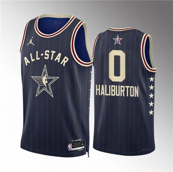 Tyrese Haliburton NBA All-Star navy jersey