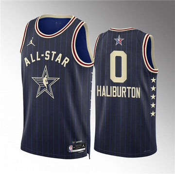 Tyrese Haliburton NBA All-Star navy jersey