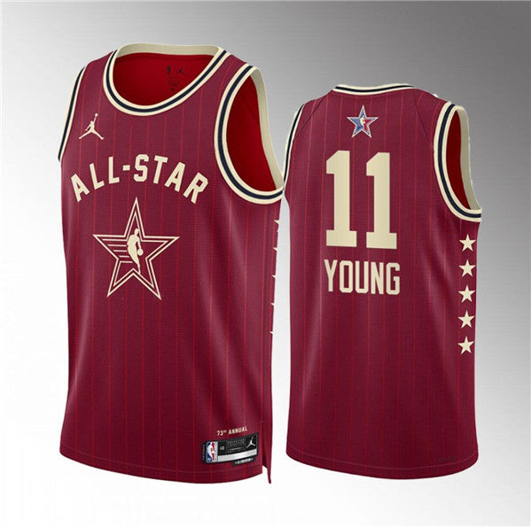 Trae Young NBA All-Star crimson jersey