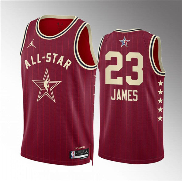 LeBron James NBA All-Star crimson jersey