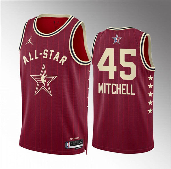Donovan Mitchell NBA All-Star crimson jersey
