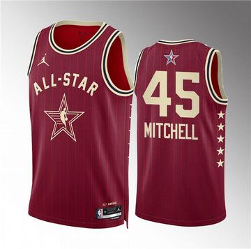 Donovan Mitchell NBA All-Star crimson jersey