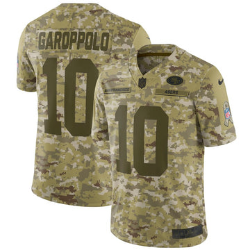 49ers #10 Jimmy Garoppolo 2018 Camo Salute to Service Jersey