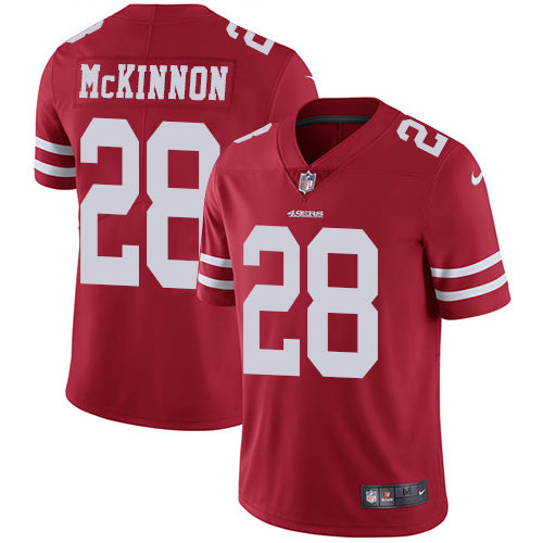 49ers #28 Jerick McKinnon Red Jersey