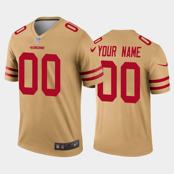 49ers Customized Gold Inverted Legend Jersey