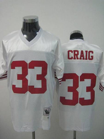 49ers Customized White Mitchell And Ness Jersey